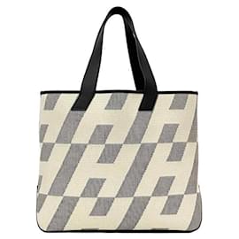 Hermès-Sac Tote Ambier GM Hermes-Marron,Noir,Autre