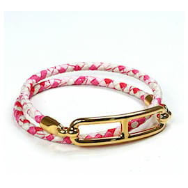Pulsera de encanto de seda Hermès Multicolor Dorado
