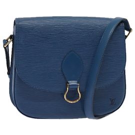 LOUIS VUITTON Borsa a Spalla Epi Saint Cloud GM Blu Toledo M52195 LV Auth ep5940 Blu