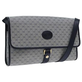 Borsa a Spalla Micro GG Supreme Gucci Navy Gold 001 115 2681 Auth th5318 D'oro Blu navy