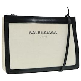 Balenciaga-Sac à épaule BALENCIAGA en toile noir et blanc 339937 Auth ep6004-Noir,Blanc