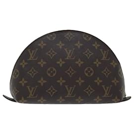 Louis Vuitton-LOUIS VUITTON Monogram Trousse Demi Ronde Cosmetic Pouch M47520 LV Auth 93668-Monogram