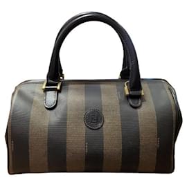 Fendi-Sac Boston Pequin de Fendi-Noir,Beige