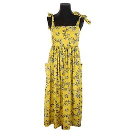 Tory Burch Vestido de algodón Amarillo