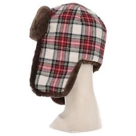 Autre Marque-A.N.G.E.L.O. Vintage Cult Tartan Ushanka Hat - 2020s-White