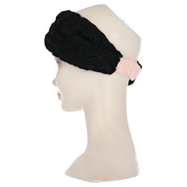 Autre Marque-A.N.G.E.L.O. Vintage Cult Black Persian Lamb Headband - 2020s-Black