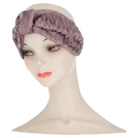 Autre Marque-A.N.G.E.L.O. Vintage Cult Mauve Persian Lamb Headband - 2020s-Other