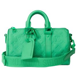 Bolsa LOUIS VUITTON Keepall em Couro Verde - 102181 Verde