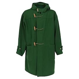 Autre Marque-C.P. Company Green Wool Hooded Coat-Green