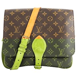 Louis Vuitton-Louis Vuitton Canvas Monogram Cartouchiere Crossbody Bag-Brown