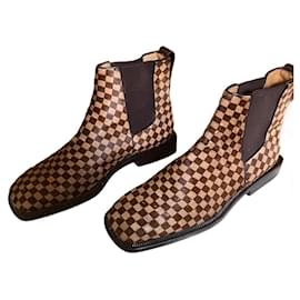 Botas Louis Vuitton de couro cor eggshell Outro Fora de branco