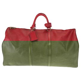 Louis Vuitton-Louis Vuitton Epi Keepall 55 Travel Bag-Red