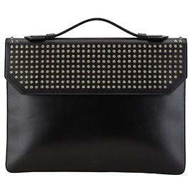 Pasta de couro com studs Christian Louboutin Preto
