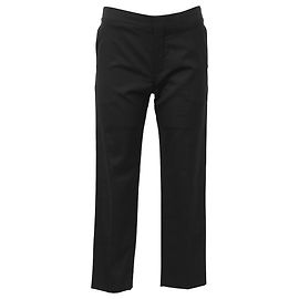 Pantaloni a gamba larga a vita alta Chloé in lana nera Nero