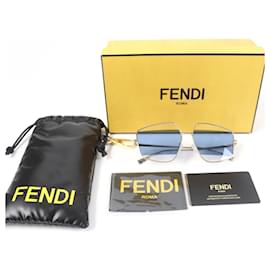 Fendi-Fendi Stripe Sunglasses FE40016U 32V Blue-Blue