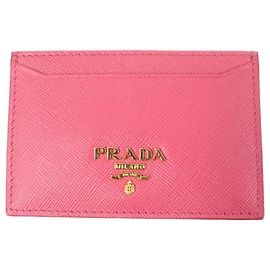 Prada Saffiano Leather Card Holder 1M0208 Pink