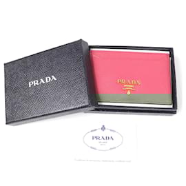 Prada-Prada Saffiano Leather Card Holder 1M0208-Pink