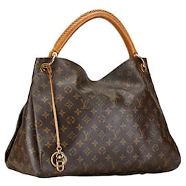 Louis Vuitton-Louis Vuitton Artsy MM Tote Bag Brown PVC Leather-Brown
