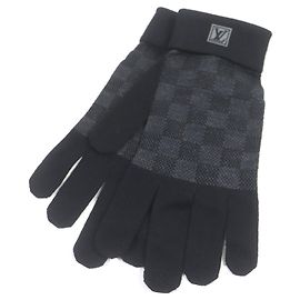 Louis Vuitton Damier Knit Gloves M70006 Black