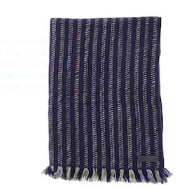 Hermès-Hermès scarves T.  Cashmere-Navy blue