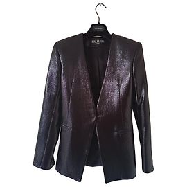 Balmain Blazer aus Wolle schwarz Schwarz