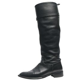 Salvatore Ferragamo Botas de montar negras - talla EU 38,5 Negro