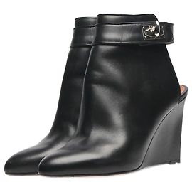 Givenchy Black open-back wedge boots - size EU 38 Black