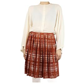 Michael Kors Creme Seidenbluse - Größe UK 6 Roh