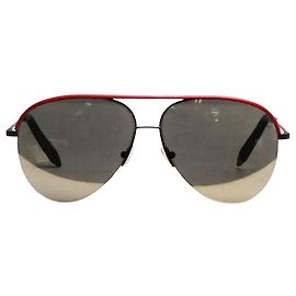 Victoria Beckham Occhiali da sole aviator rossi e neri Rosso