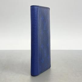 Louis Vuitton-Louis Vuitton Long Wallet Taigarama Portefeuille Brazza M30297-Blue