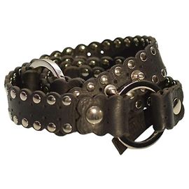Cinto Dsquared2 de couro preto com tachas prateadas Preto