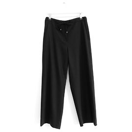 Max Mara MaxMara weite schwarze Wollhose Schwarz