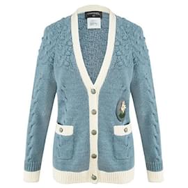 Chanel-Chanel & Karl Lagerfeld 2014 – 2015, Paris-Salzburg 15PF Flower Patch Wool Cable Knit Cardigan-Multiple colors