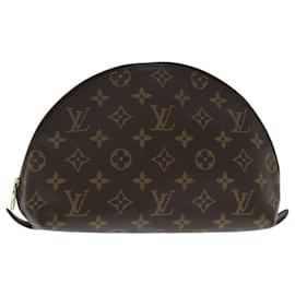 Louis Vuitton-LOUIS VUITTON Monogram Trousse Demi Ronde Cosmetic Pouch M47520 LV Auth 94326-Monogram