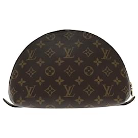Louis Vuitton-LOUIS VUITTON Monogram Trousse Demi Ronde Cosmetic Pouch M47520 LV Auth 94326-Monogram