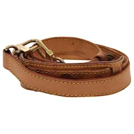 Louis Vuitton-LOUIS VUITTON Adjustable Shoulder Strap Leather 36.6""""-44.1"""" Beige Auth 92745-Beige