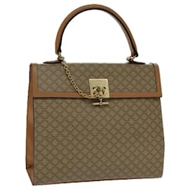 Céline-CELINE Macadam Canvas Hand Bag Coated Canvas Beige Auth yk15582-Beige