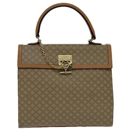 Céline-CELINE Macadam Canvas Hand Bag Coated Canvas Beige Auth yk15582-Beige