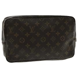 Louis Vuitton-LOUIS VUITTON Monogram Trousse Toilette 28 Clutch Bag M47522 LV Auth 95409-Monogram