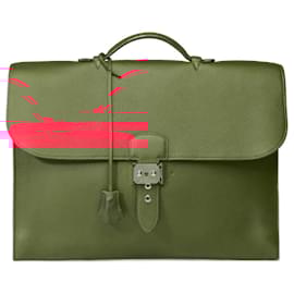 Hermès-HERMES Bag Depeches in Red Leather - 102192-Red