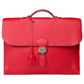 Hermès HERMES Bag Depeches in Red Leather - 102192 Red