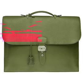 Hermès-HERMES Bag Depeches in Red Leather - 102192-Red