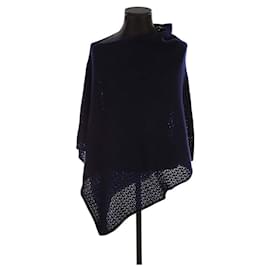Eric Bompard Kaschmir-Poncho Marineblau