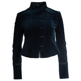 Theory Théorie, veste militaire en velours Bleu