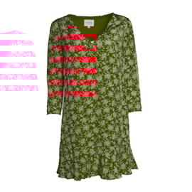 SéZane-Sezane, floral printed dress-Red