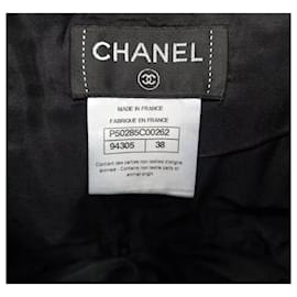 Chanel-Chanel Black Leather Shorts Size 38-Black