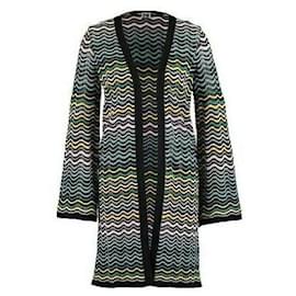 M Missoni-Missoni Crochet Lurex Knot Cardigan-Black,Pink,Green,Yellow
