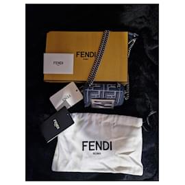 Fendi-Fendi Nano Baguette Bag-White,Blue