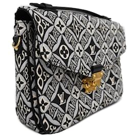 Louis Vuitton-Louis Vuitton Monogram Jacquard Pochette Metis MM-Black,White