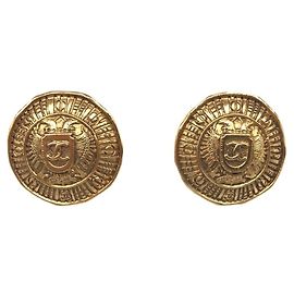 Pendientes de clip de metal dorado Chanel Cambon Otro